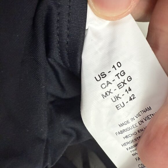 Blanca Black Mesh Inset One Piece Swimsuit 10 Sexy V Neck Monokini Resort Wear - Picture 10 of 10